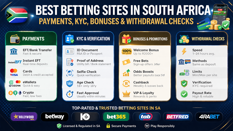 South Africa betting payments and withdrawal checks