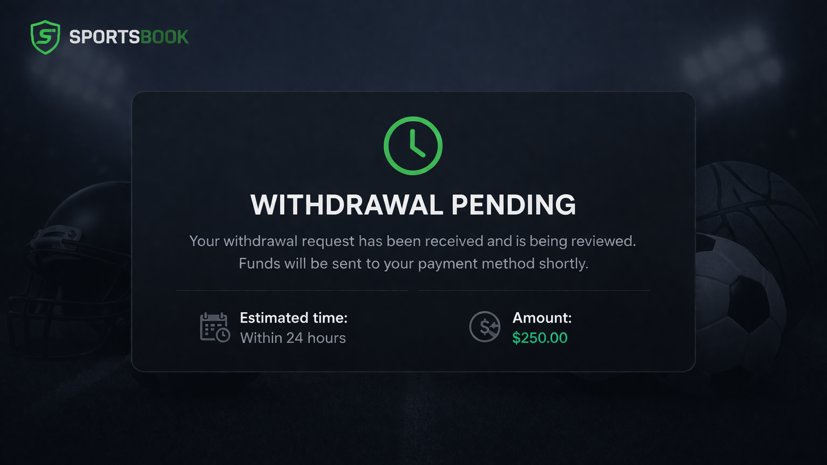 Sportsbook withdrawal pending guide illustration