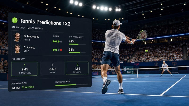 Tennis predictions 1X2 match-winner analysis