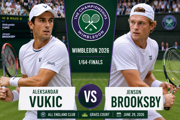 Aleksandar Vukic vs Jenson Brooksby Wimbledon