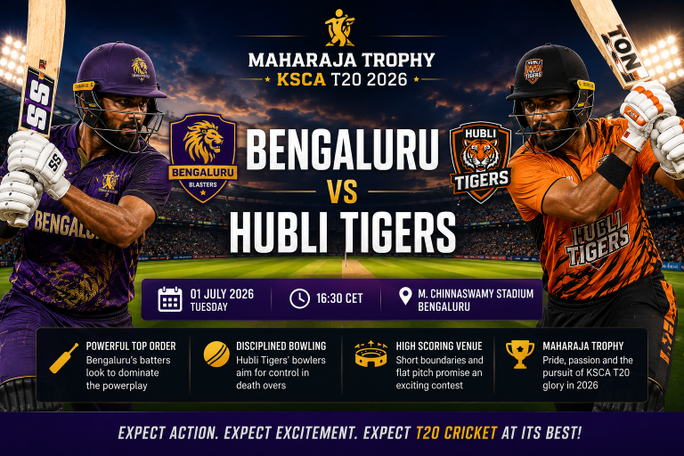 Bengaluru vs Hubli Tigers Maharaja Trophy KSCA T20 2026