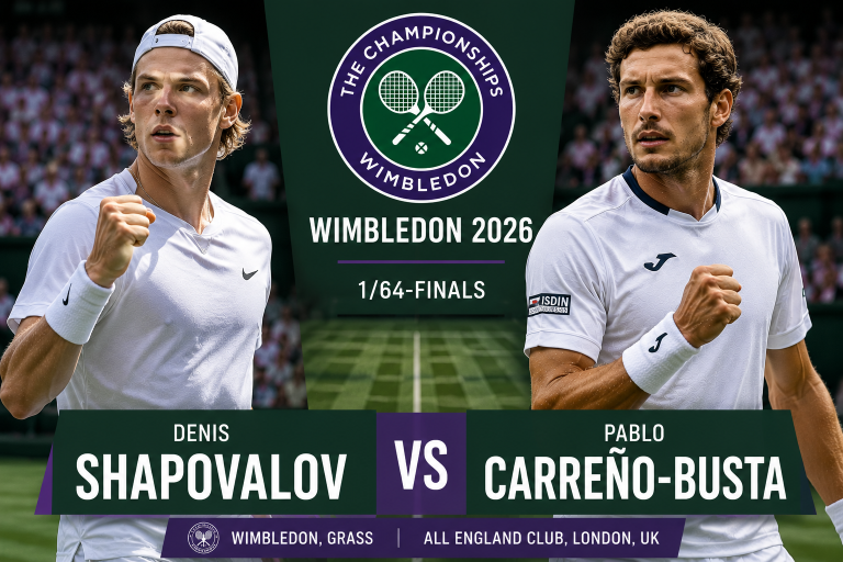Denis Shapovalov vs Pablo Carreno-Busta Wimbledon