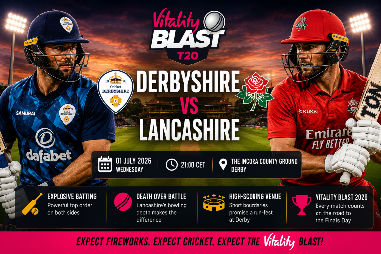 Derbyshire vs Lancashire Vitality Blast