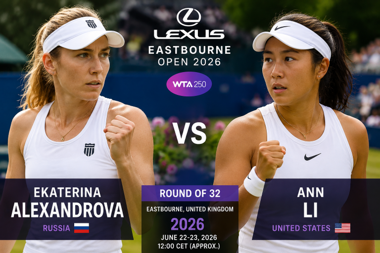 Ekaterina Alexandrova vs Ann Li WTA Eastbourne Open 2026 Prediction