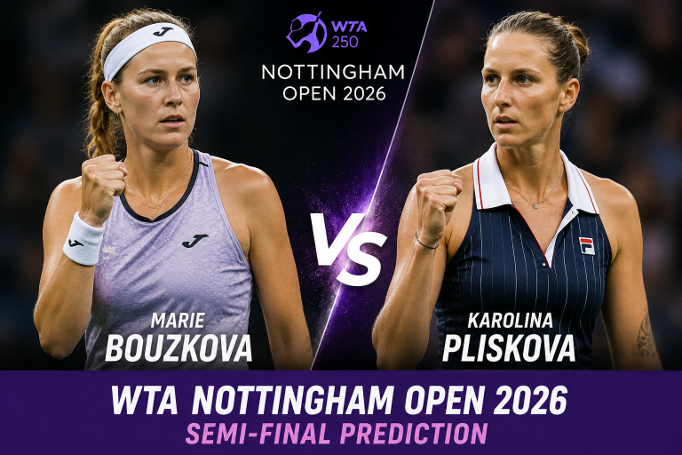 Marie Bouzkova vs Karolina Pliskova WTA Nottingham Open 2026 Semi-Final Prediction