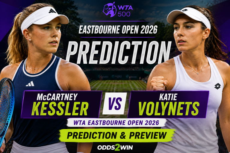 McCartney Kessler vs Katie Volynets WTA Eastbourne Open 2026 Prediction