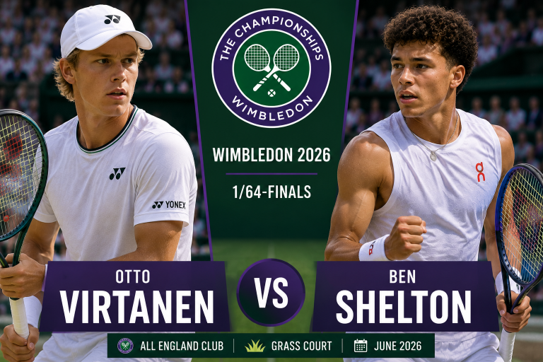 Otto Virtanen vs Ben Shelton Wimbledon