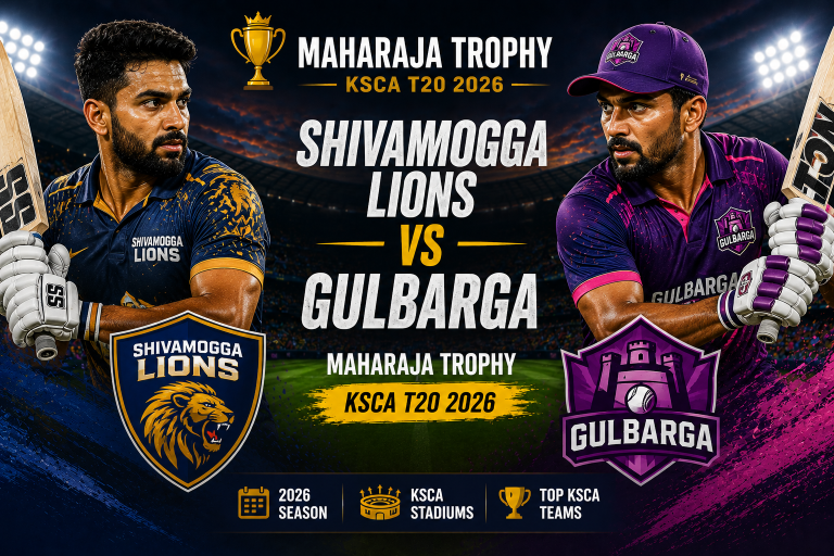 Shivamogga Lions vs Gulbarga Maharaja Trophy KSCA T20 2026