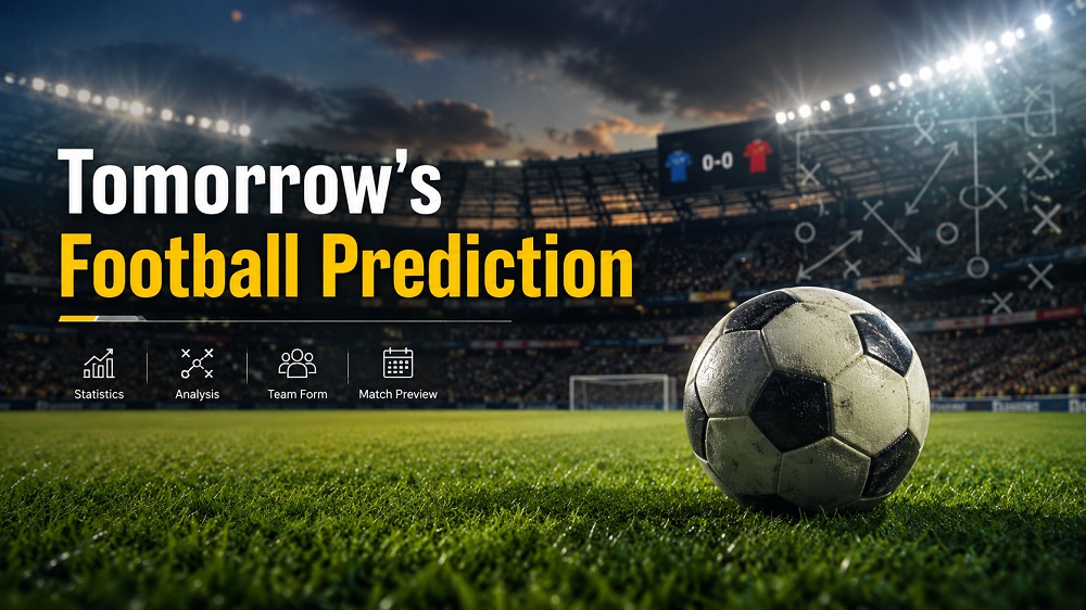 Tomorrow's football prediction match analysis with odds and risk notes