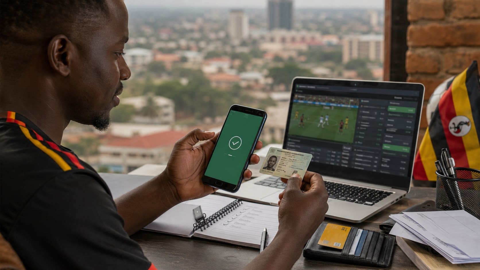 Mobile money payment and account verification for betting in Uganda