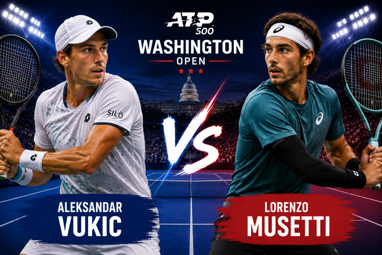 Aleksandar Vukic vs Lorenzo Musetti ATP Washington Prediction