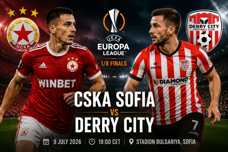 CSKA Sofia vs Derry City Europa League