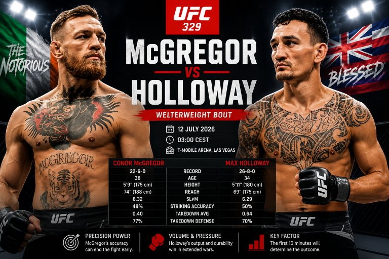 Conor McGregor vs Max Holloway UFC 329