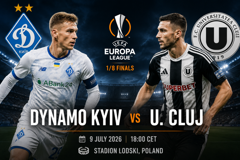 Dynamo Kyiv vs U. Cluj Europa League