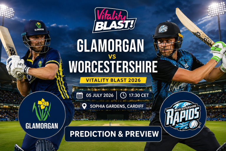 Glamorgan vs Worcestershire Vitality Blast 05 July Prediction
