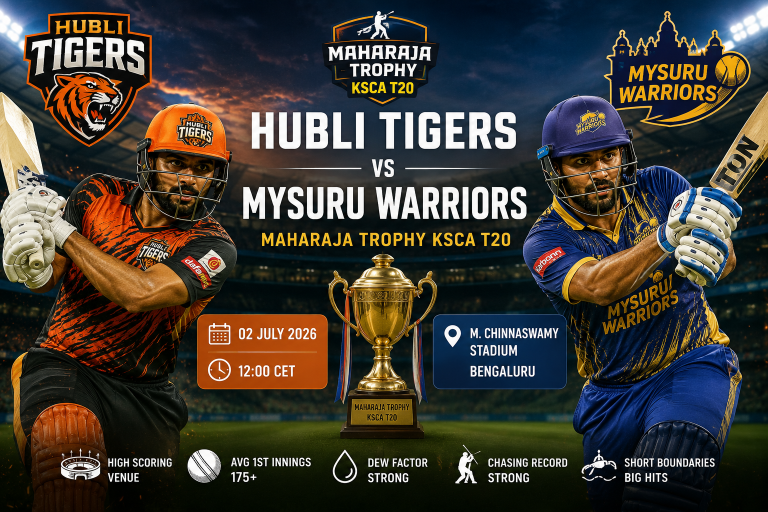 Hubli Tigers vs Mysuru Maharaja Trophy KSCA T20