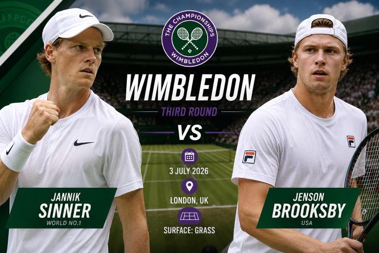 Jannik Sinner vs Jenson Brooksby Wimbledon