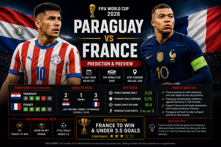 Paraguay vs France Prediction FIFA World Cup 2026