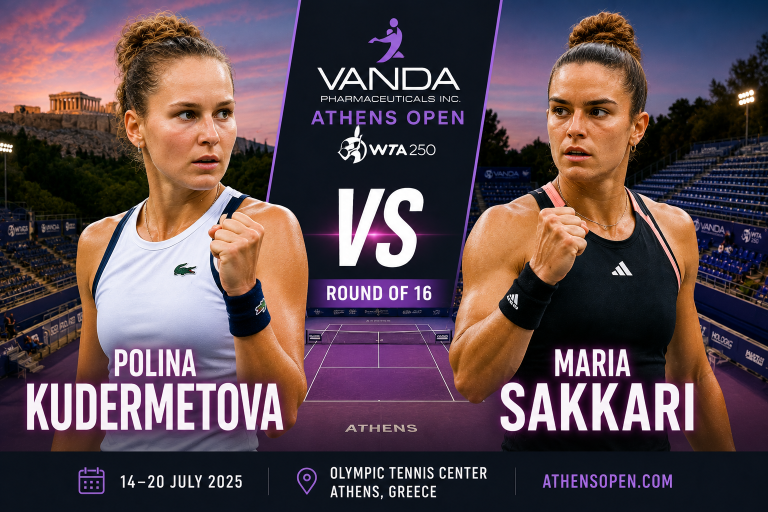 Polina Kudermetova vs Maria Sakkari Vanda Pharmaceuticals Athens Open