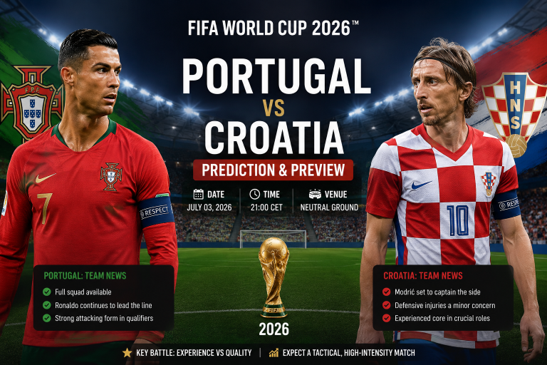 Portugal vs Croatia Prediction FIFA World Cup 2026