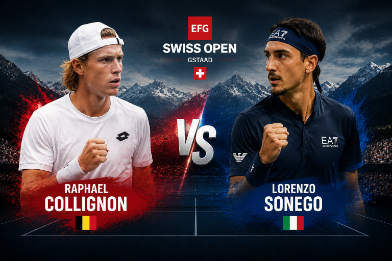 Raphael Collignon vs Lorenzo Sonego EFG Swiss Open Prediction