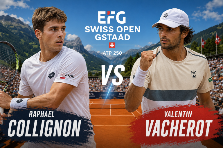 Raphael Collignon vs Valentin Vacherot EFG Swiss Open Gstaad Prediction