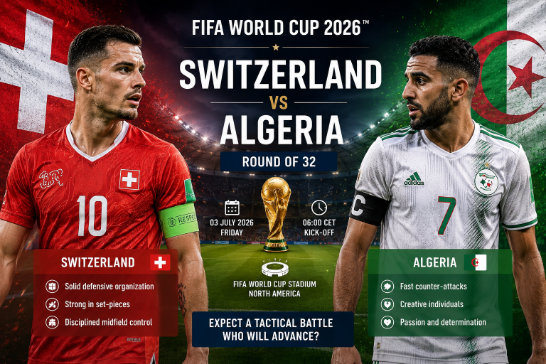 Switzerland vs Algeria FIFA World Cup 2026