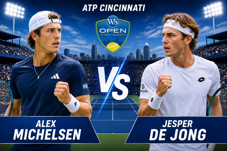 Alex Michelsen vs Jesper De Jong ATP Cincinnati Prediction