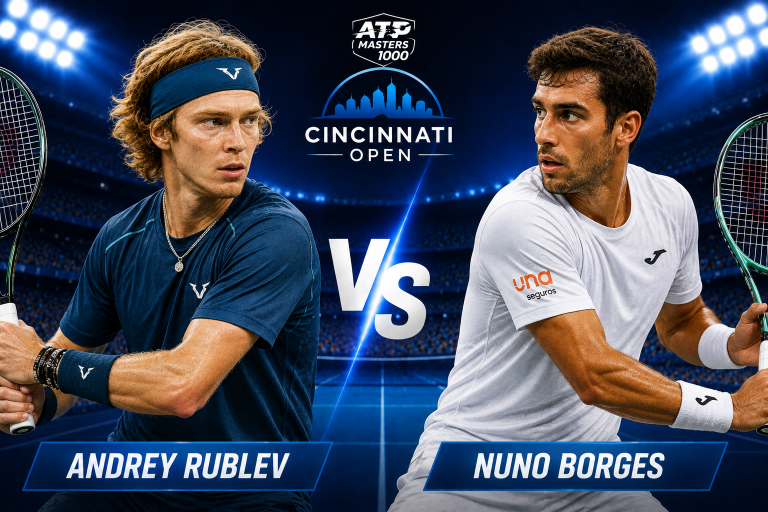 Andrey Rublev vs Nuno Borges ATP Cincinnati Prediction