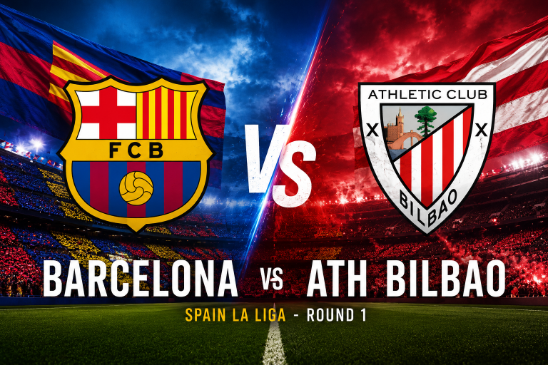 Barcelona vs Ath Bilbao Spain LaLiga - Round 1