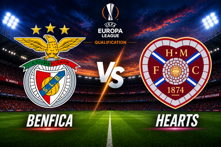 Benfica vs Hearts Europa League Qualification Prediction