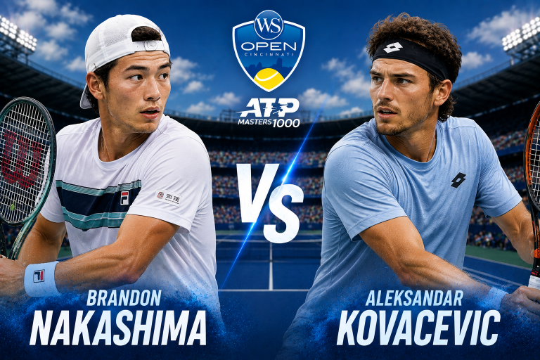 Brandon Nakashima vs Aleksandar Kovacevic ATP Cincinnati Prediction