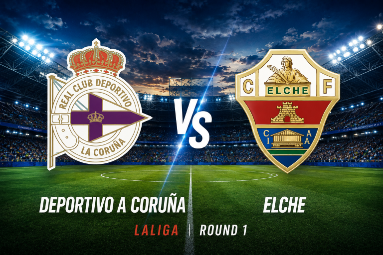 Deportivo A Coruna vs Elche LaLiga Round 1 Prediction