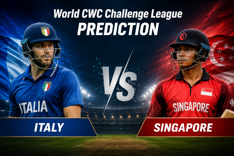 Italy vs Singapore World CWC Challenge League Prediction