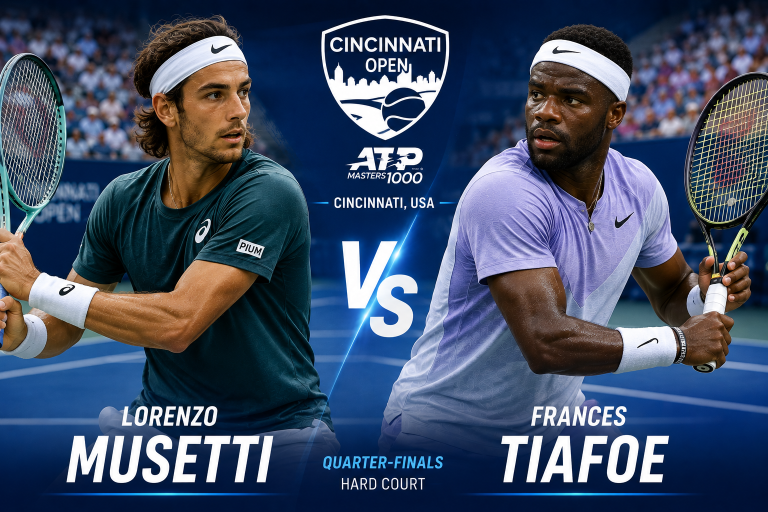 Lorenzo Musetti vs Frances Tiafoe ATP - SINGLES Cincinnati, hard - Quarter-finals