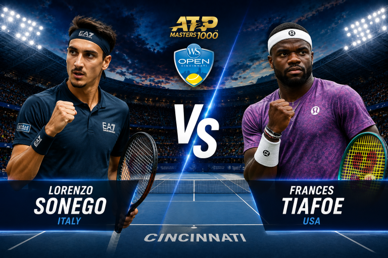 Lorenzo Sonego vs Frances Tiafoe ATP Cincinnati Prediction