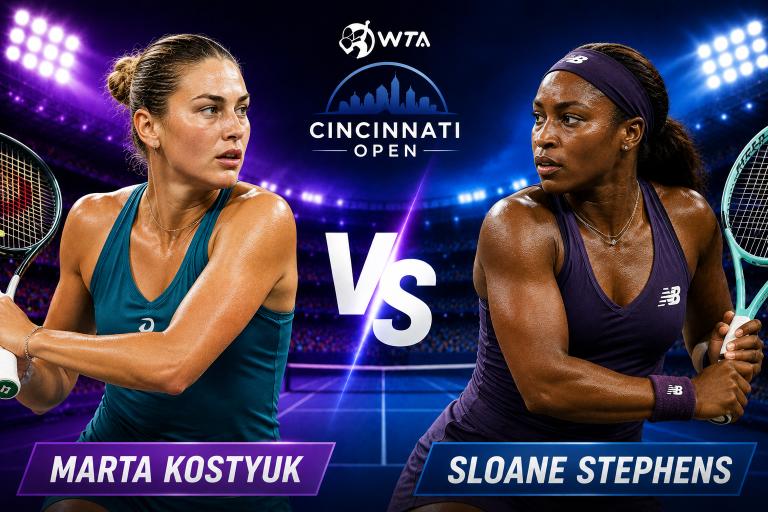 Marta Kostyuk vs Sloane Stephens WTA Cincinnati Prediction