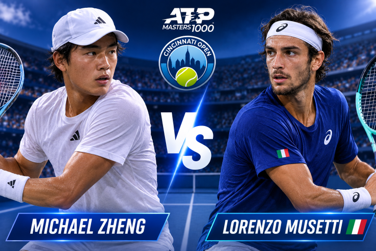 Michael Zheng vs Lorenzo Musetti ATP Cincinnati Prediction
