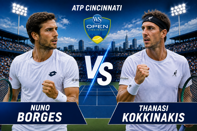 Nuno Borges vs Thanasi Kokkinakis ATP Cincinnati Prediction