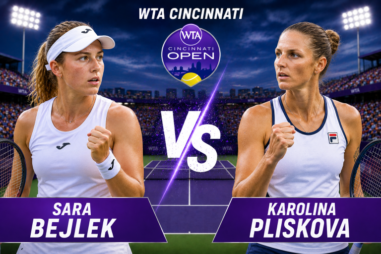 Sara Bejlek vs Karolina Pliskova WTA Cincinnati Prediction