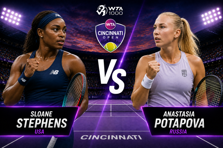 Sloane Stephens vs Anastasia Potapova WTA Cincinnati Prediction