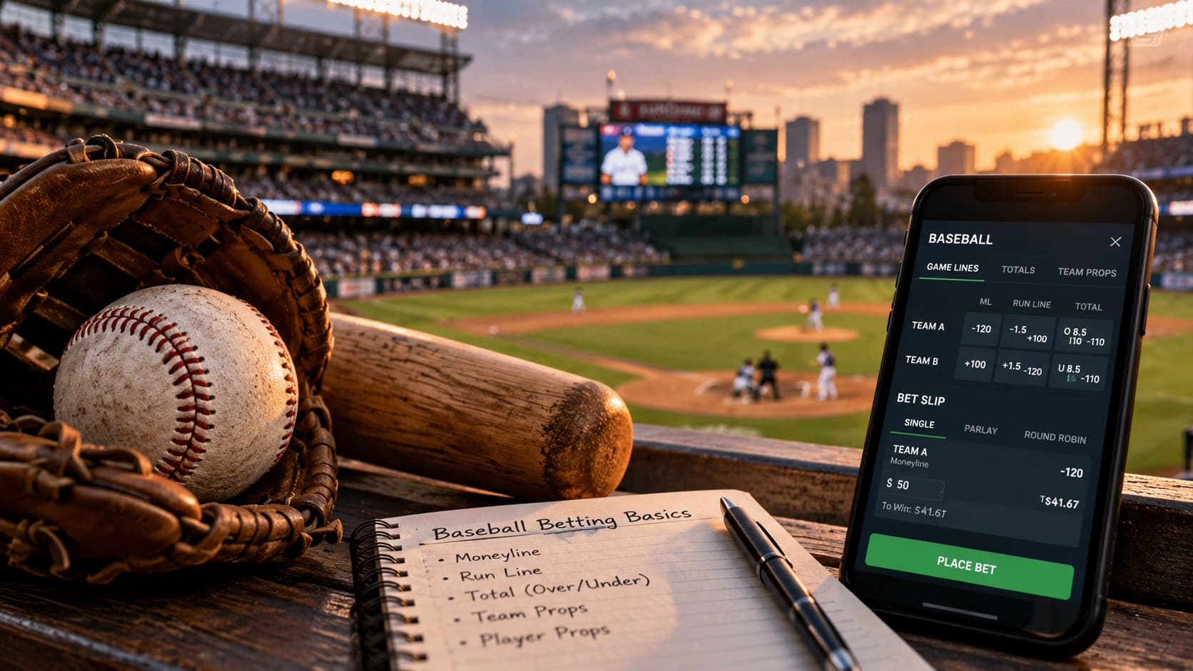 Basics of Baseball Betting guide illustration