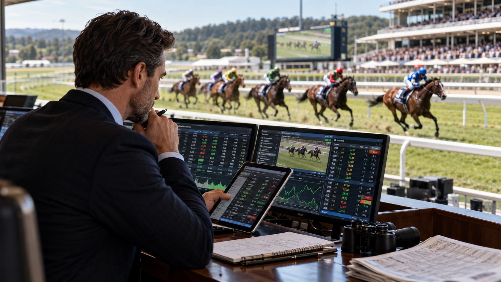 Horse racing odds setting and race market analysis